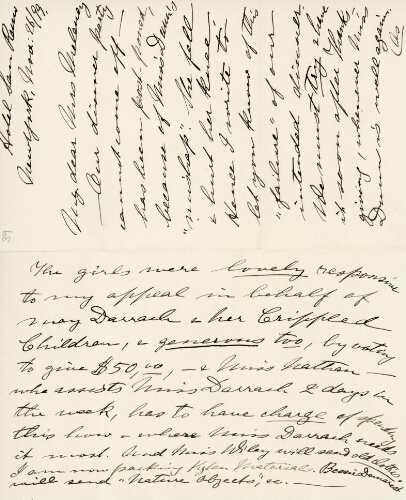 Kraus-Boelté to Meleney, November 26, 1899