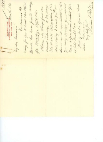 HIGGINS TO GRIFFIN, MARCH 26, 1909