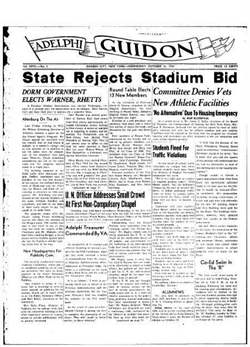 Adelphi Guidon, October 15, 1947