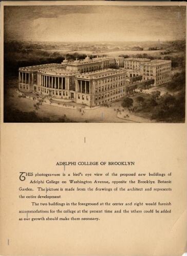 PROPOSED BROOKLYN CAMPUS OF ADELPHI COLLEGE, UNDATED