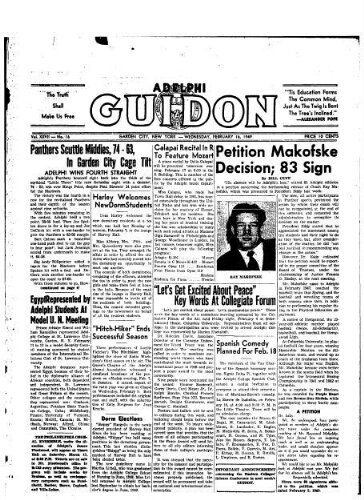 Adelphi Guidon, February 16, 1949