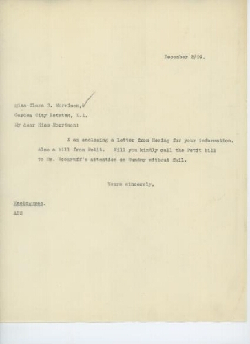 GRIFFIN TO MORRISON, DECEMBER 2, 1909