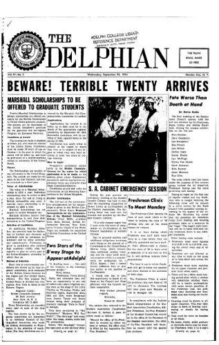 The Delphian, September 22, 1954