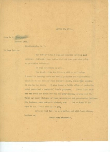 TO USSHER, APRIL 29, 1904