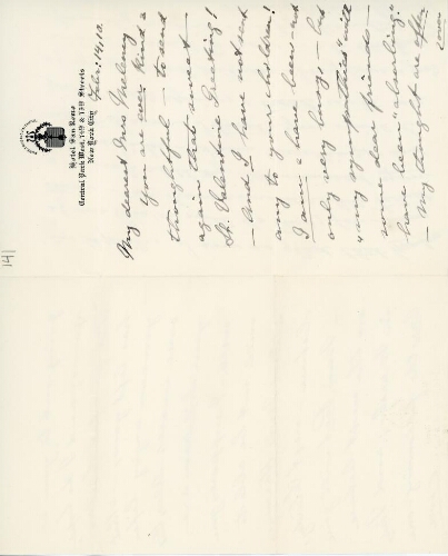 Kraus-Boelté to Meleney, February 14, 1910