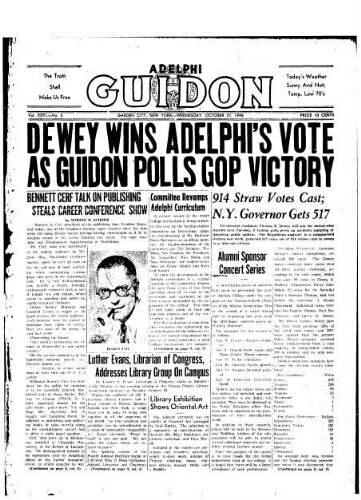 Adelphi Guidon, October 27, 1948