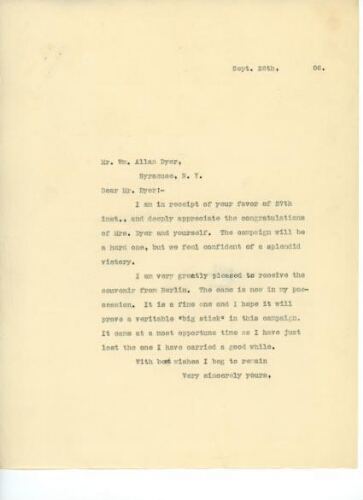 TO DYER, SEPTEMBER 28, 1906