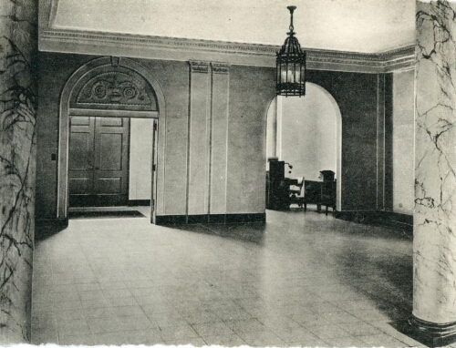 Entrance hall to the administration building (present day Levermore Hall), 1930s
