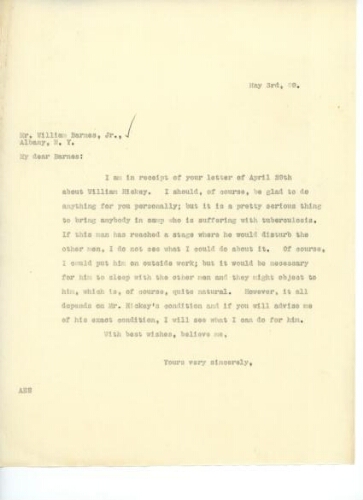 TO BARNES, MAY 3, 1909