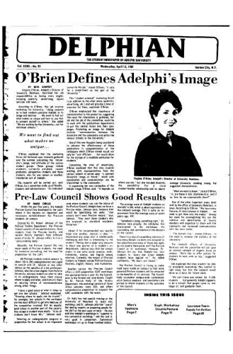 The Delphian, April 15, 1981