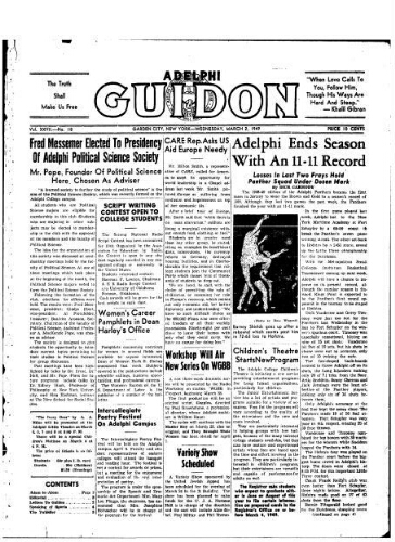 Adelphi Guidon, March 21, 1949