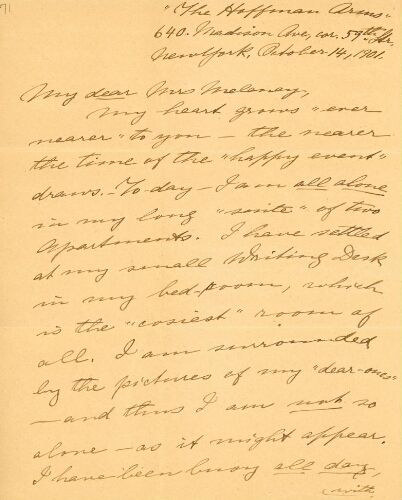 Kraus-Boelté to Meleney, October 14, 1901