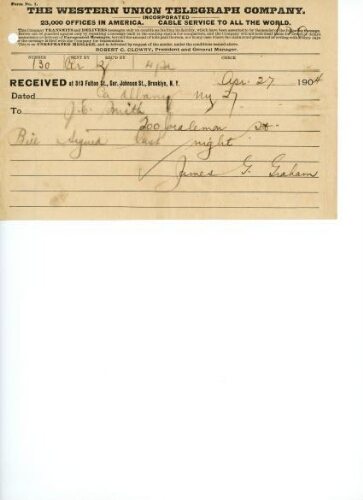 GRAHAM TO SMITH, APRIL 27, 1904