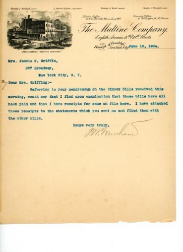 FARNHAM TO GRIFFIN, JUNE 10, 1904