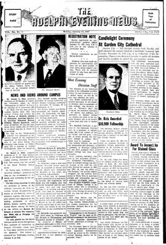 Adelphi Evening News 1957-01-21