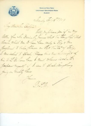 TO GRIFFIN, FEBRUARY 8, 1909
