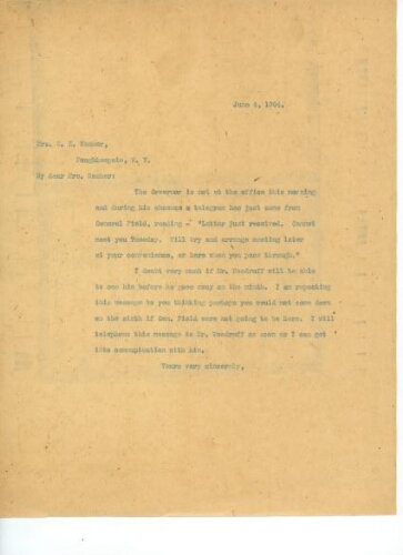 TO USSHER, JUNE 4, 1904