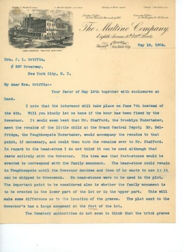 WARD TO GRIFFIN, MAY 16, 1904