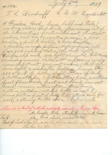 TO GRIFFIN, JULY 6, 1909