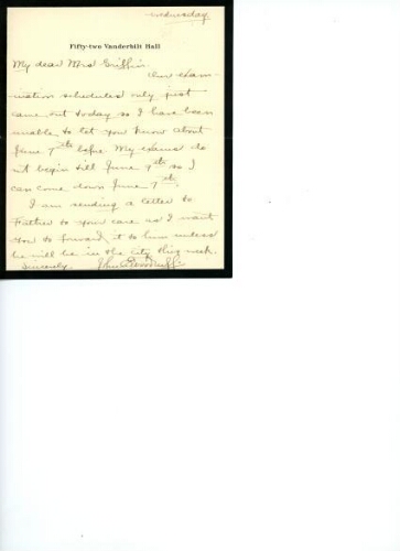 JOHN E. WOODRUFF TO GRIFFIN, UNDATED