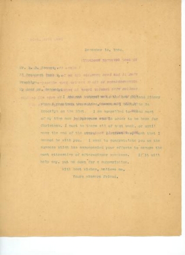 TO KENNEDY, DECEMBER 14, 1904