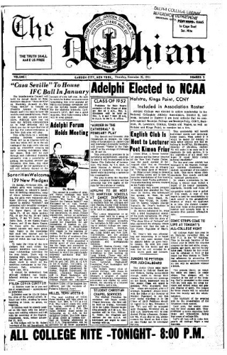 The Delphian, November 29, 1951