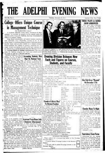 Adelphi Evening News 1952-12-09