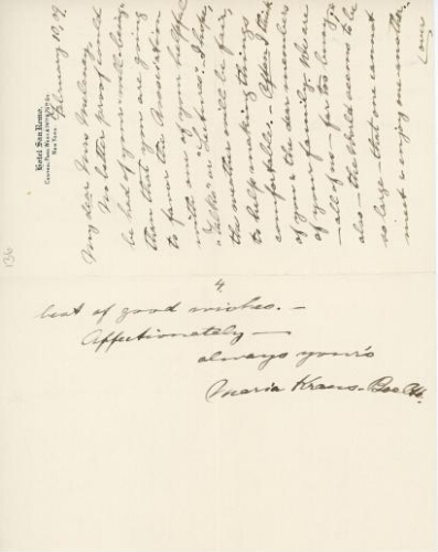 Kraus-Boelté to Meleney, February 10, 1909