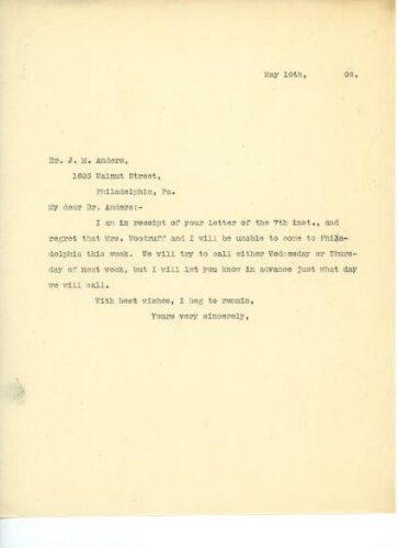 TO ANDERS, MAY 10, 1906