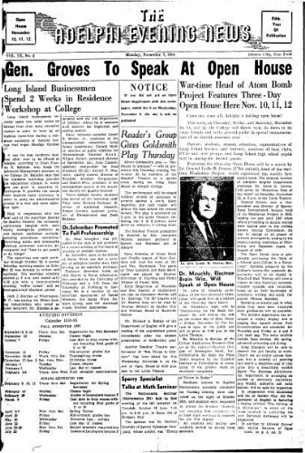 Adelphi Evening News 1955-11-7