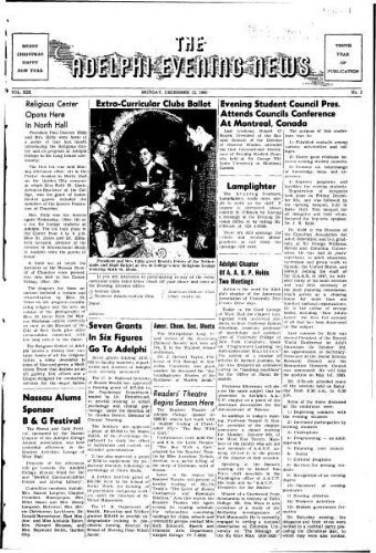 Adelphi Evening News 1960-12-12