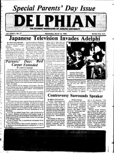 The Delphian, March 12, 1986