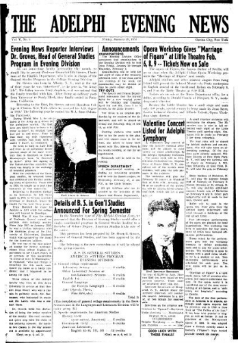 Adelphi Evening News 1954-01-29
