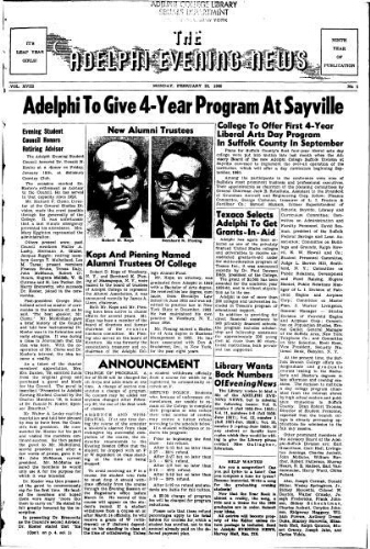 Adelphi Evening News 1960-02-22