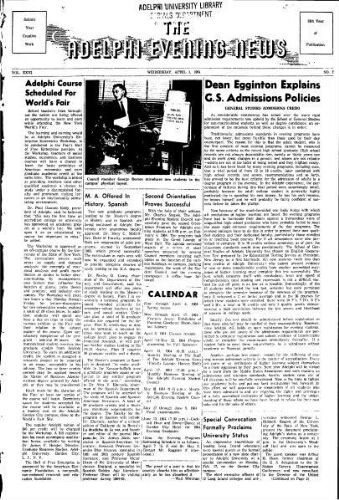 Adelphi Evening News 1964-04-01