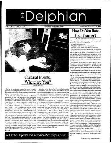 The Delphian, November 15, 2000