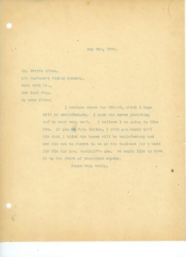 TO ALLEN, MAY 8, 1905