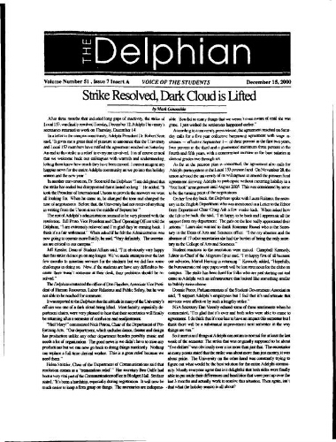 The Delphian, December 15, 2000